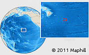 Shaded Relief Location Map of the area around 17° 50' 55" N, 151° 13' 29" W