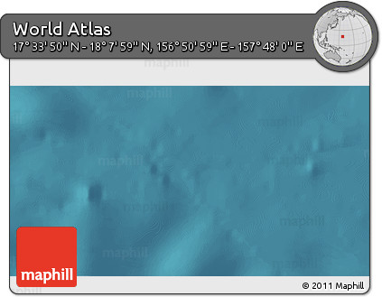 Satellite 3D Map of the Area around 17° 50' 55" N, 157° 19' 29" E