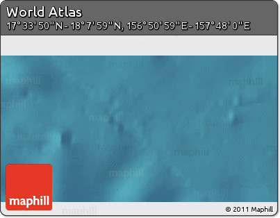 Satellite 3D Map of the Area around 17° 50' 55" N, 157° 19' 29" E