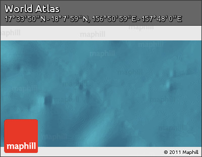 Satellite 3D Map of the Area around 17° 50' 55" N, 157° 19' 29" E