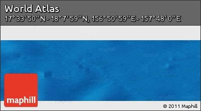 Physical Panoramic Map of the Area around 17° 50' 55" N, 157° 19' 29" E