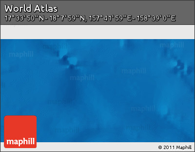 Physical 3D Map of the Area around 17° 50' 55" N, 158° 10' 30" E