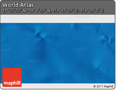 Physical 3D Map of the Area around 17° 50' 55" N, 158° 10' 30" E