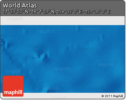 Physical 3D Map of the Area around 17° 50' 55" N, 159° 1' 30" E