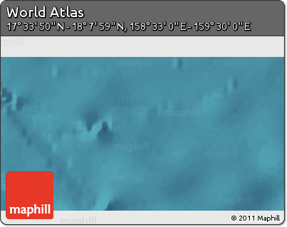 Satellite 3D Map of the Area around 17° 50' 55" N, 159° 1' 30" E