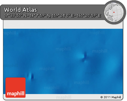 Physical 3D Map of the Area around 17° 50' 55" N, 159° 52' 30" E