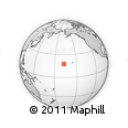 Outline Map of the Area around 17° 50' 55" N, 167° 22' 30" W, rectangular outline