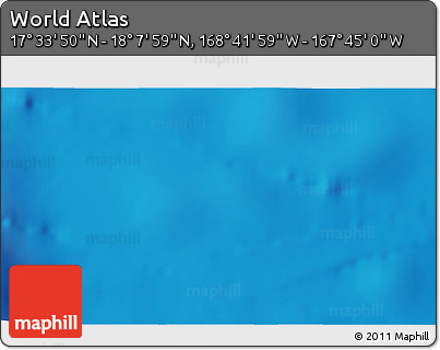 Shaded Relief 3D Map of the Area around 17° 50' 55" N, 168° 13' 29" W
