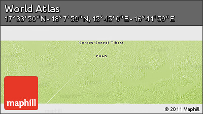Physical Panoramic Map of the Area around 17° 50' 55" N, 16° 13' 30" E