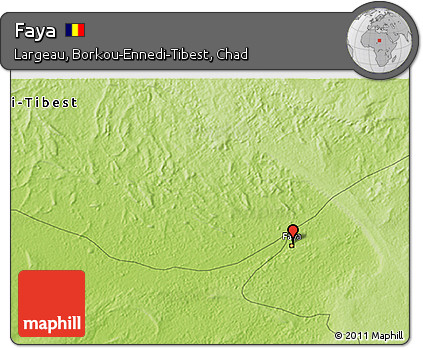 Physical 3D Map of Faya