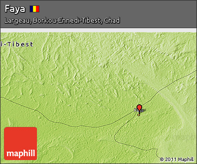 Physical 3D Map of Faya