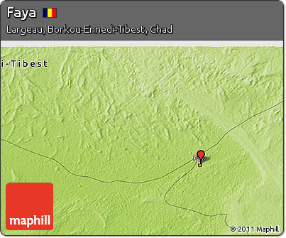 Physical 3D Map of Faya