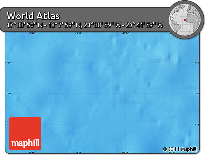 Physical Map of the Area around 17° 50' 55" N, 21° 10' 29" W