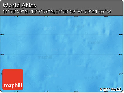 Physical Map of the Area around 17° 50' 55" N, 21° 10' 29" W