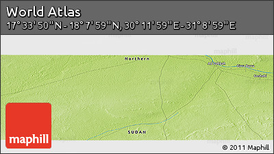 Physical Panoramic Map of the Area around 17° 50' 55" N, 30° 40' 29" E