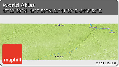 Physical Panoramic Map of the Area around 17° 50' 55" N, 30° 40' 29" E