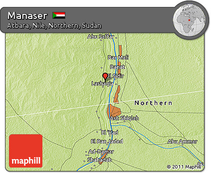 Physical 3D Map of Manaser