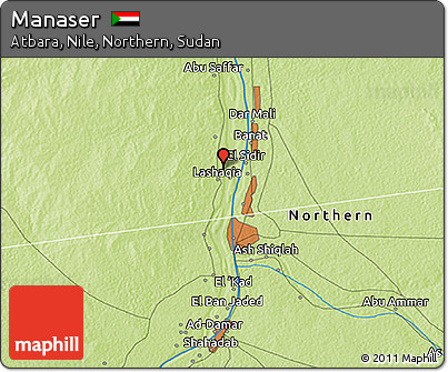 Physical 3D Map of Manaser