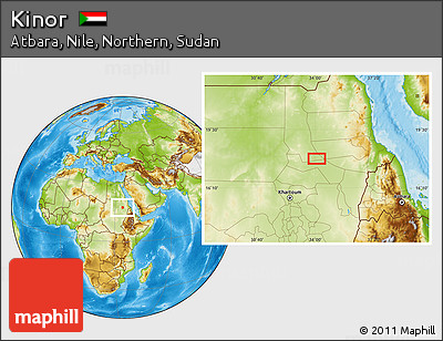 Physical Location Map of Kinor