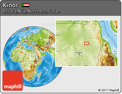 Physical Location Map of Kinor