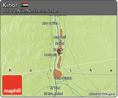 Physical Map of Kinor