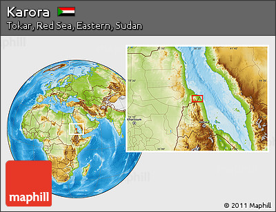 Physical Location Map of Karora