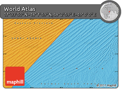 Political Map of the Area around 17° 50' 55" N, 48° 31' 29" E