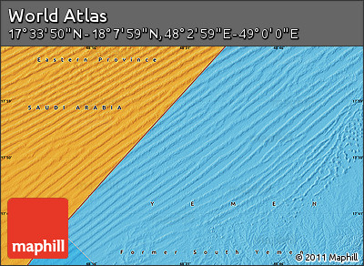 Political Map of the Area around 17° 50' 55" N, 48° 31' 29" E