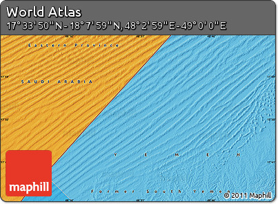 Political Map of the Area around 17° 50' 55" N, 48° 31' 29" E