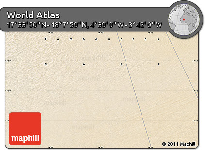 Satellite Map of the Area around 17° 50' 55" N, 4° 10' 30" W