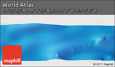 Physical Panoramic Map of the Area around 17° 50' 55" N, 53° 28' 30" W