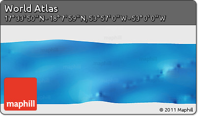 Physical Panoramic Map of the Area around 17° 50' 55" N, 53° 28' 30" W