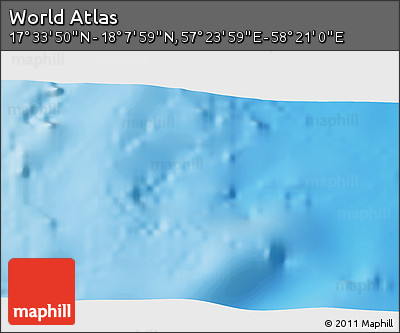 Physical 3D Map of the Area around 17° 50' 55" N, 57° 52' 30" E