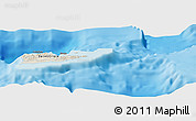 Shaded Relief Panoramic Map of the area around 17° 50' 55" N, 64° 31' 30" W