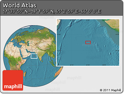 Satellite Location Map of the Area around 17° 50' 55" N, 65° 31' 30" E