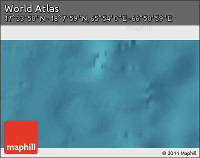 Satellite 3D Map of the Area around 17° 50' 55" N, 66° 22' 30" E