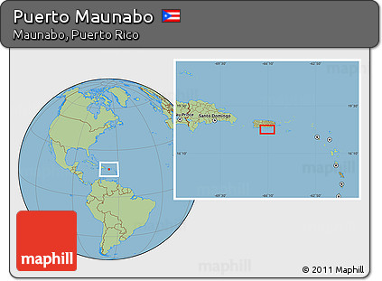 Savanna Style Location Map of Puerto Maunabo