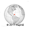 Outline Map of Ponce, PR, rectangular outline
