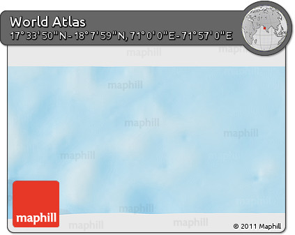 Physical 3D Map of the Area around 17° 50' 55" N, 71° 28' 29" E