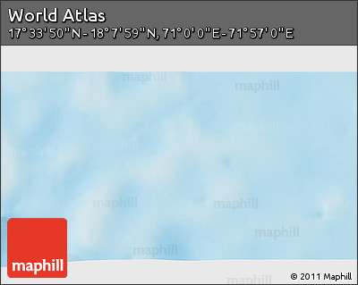 Physical 3D Map of the Area around 17° 50' 55" N, 71° 28' 29" E