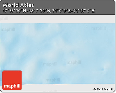 Physical 3D Map of the Area around 17° 50' 55" N, 71° 28' 29" E