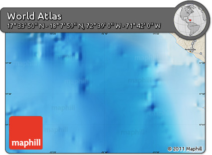 Shaded Relief Map of the Area around 17° 50' 55" N, 72° 10' 30" W