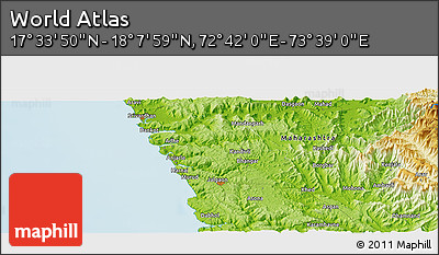 Physical Panoramic Map of the Area around 17° 50' 55" N, 73° 10' 30" E