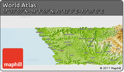 Physical Panoramic Map of the Area around 17° 50' 55" N, 73° 10' 30" E