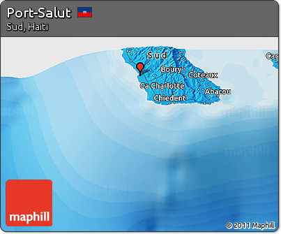 Political 3D Map of Port-Salut