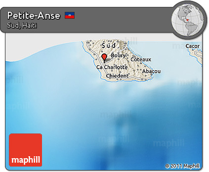 Shaded Relief 3D Map of Petite-Anse