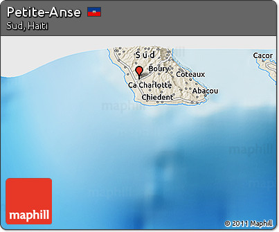 Shaded Relief 3D Map of Petite-Anse
