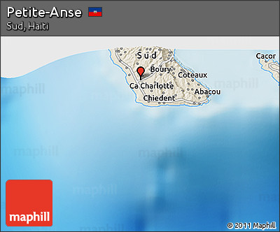 Shaded Relief 3D Map of Petite-Anse