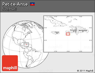 Blank Location Map of Petite-Anse