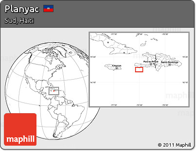 Blank Location Map of Planyac
